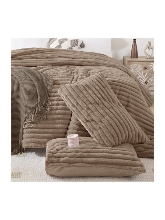 Isadore Lorraine Duvet Set Queen 220x240cm Vison 3pcs