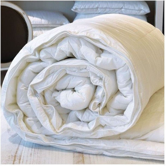 Kentia Πάπλωμα Υπέρδιπλο με Γέμιση Hollowfiber 220x240εκ. 4 Seasons White 400 GSM