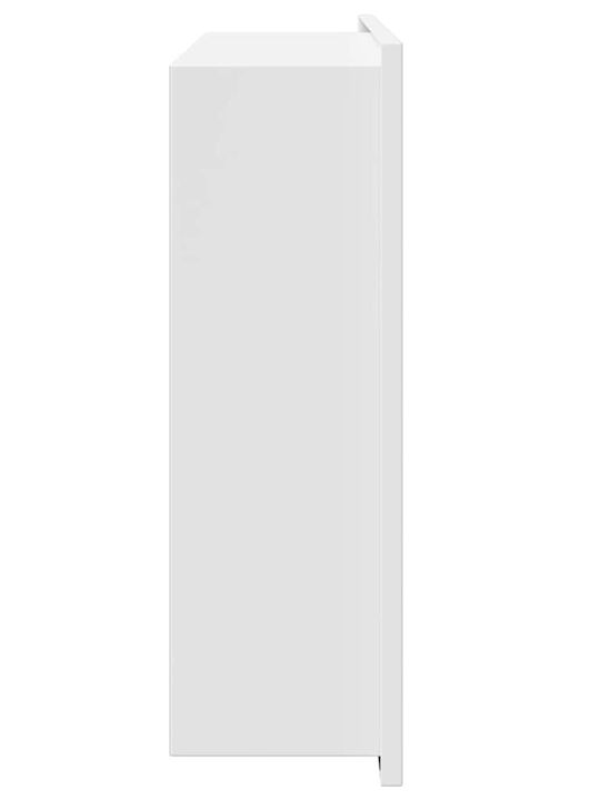 vidaXL Επιτοίχια Ραφιέρα Μπάνιου Μεταλλική 45x9.5x30cm Λευκή