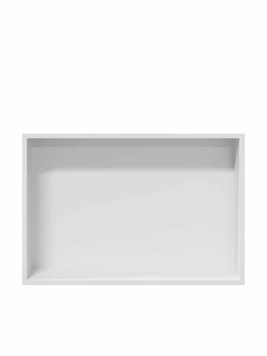 vidaXL Επιτοίχια Ραφιέρα Μπάνιου Μεταλλική 45x9.5x30cm Λευκή
