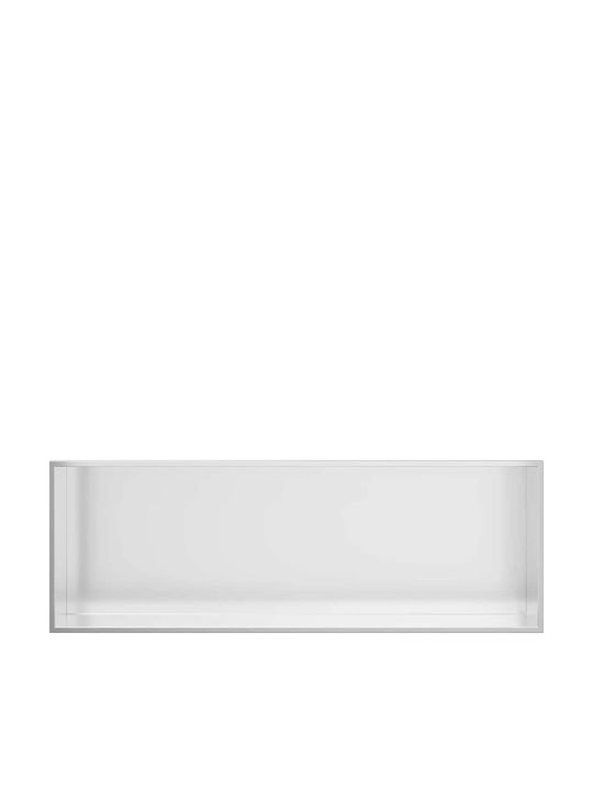 vidaXL Wall Mounted Bathroom Shelf Metallic 30x9.5x90cm Silver