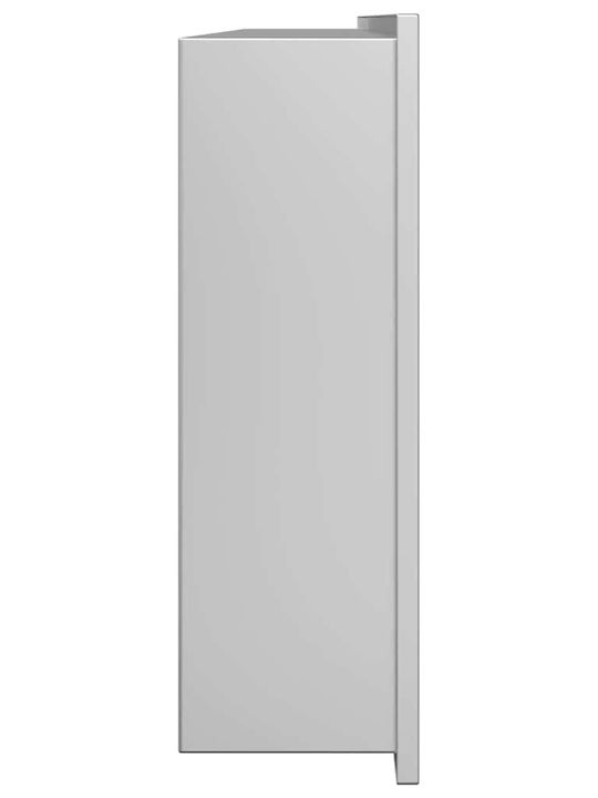 vidaXL Wall Mounted Bathroom Shelf Metallic 30x9.5x90cm Silver