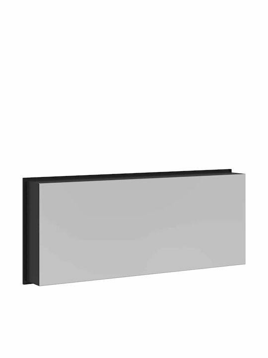 vidaXL Επιτοίχια Ραφιέρα Μπάνιου Μεταλλική 75x9.5x30cm Μαύρη