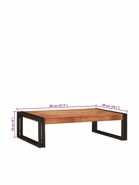 vidaXL Επιδαπέδια Ραφιέρα Μπάνιου Ξύλινη 80x50x23cm Καφέ