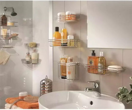 Metaltex Cuba Montat pe perete Raft Baie Inox 30x11x6cm Argintie
