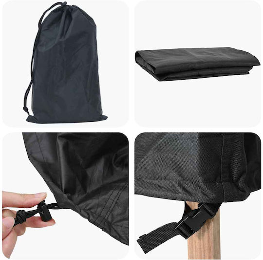 vidaXL Waterproof Dining Table Cover Black 400x300x70cm