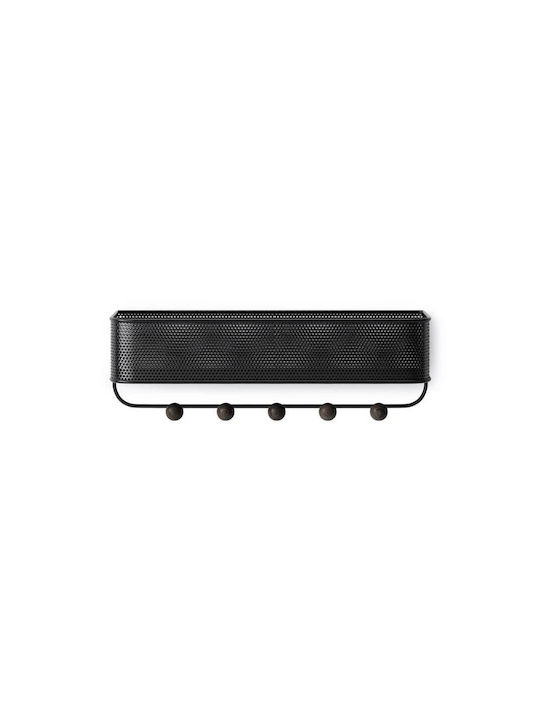Umbra Metal Wall Hanger Estique with 5 Slots Μαύρη 32x9x9cm