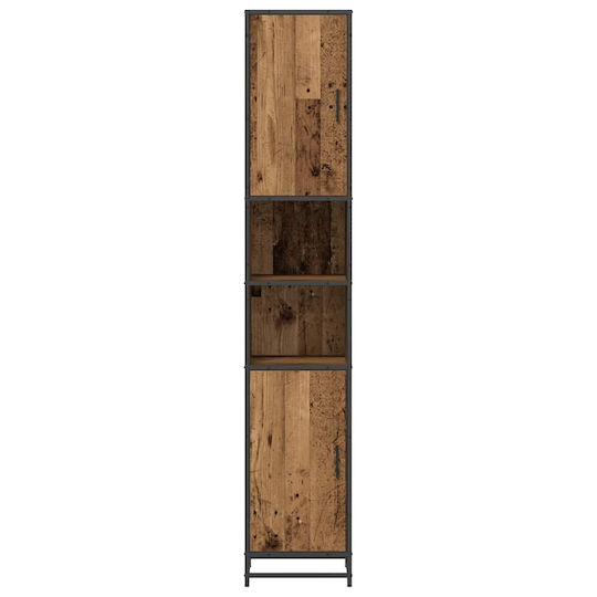 vidaXL Holz Badezimmerschrank B35xT37.5xH188.5cm Braun