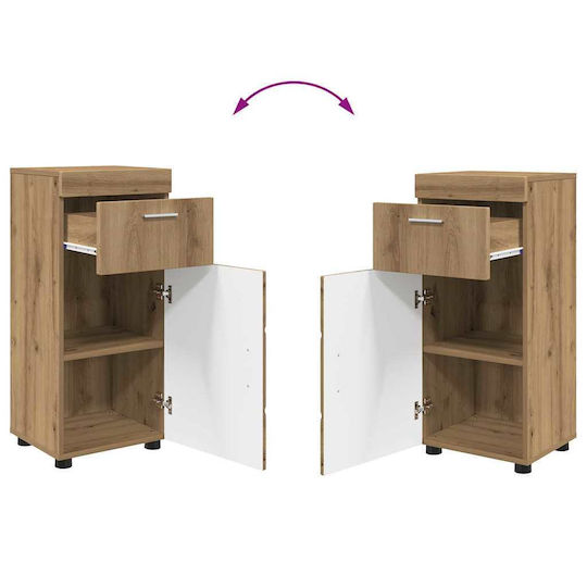 vidaXL Badezimmerschrank B37xT31.5xH82cm Eiche