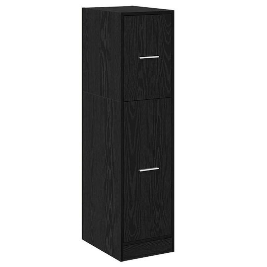 vidaXL Bathroom Cabinet L30xW41xH118cm Black