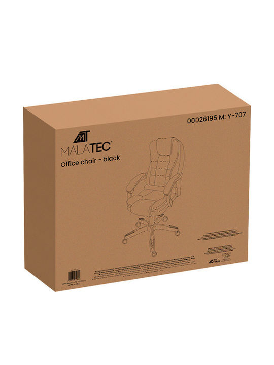 Reclining Office Chair with Adjustable Arms Black