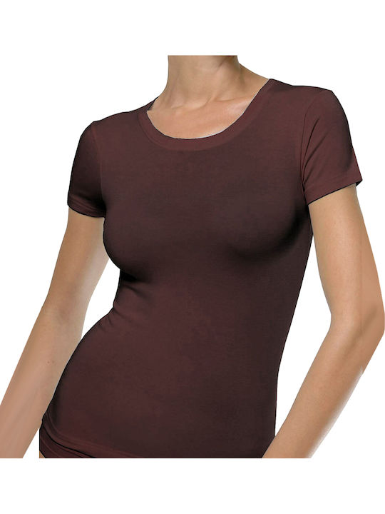 Women's Short Sleeve T-Shirt Brown