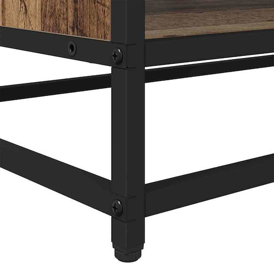 TV Stand Made of Metal and Wood Old Wood M61xD40xH46cm