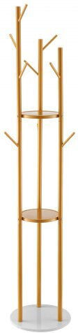Vevor Metallic Coat Rack Yellow 34x34x170cm