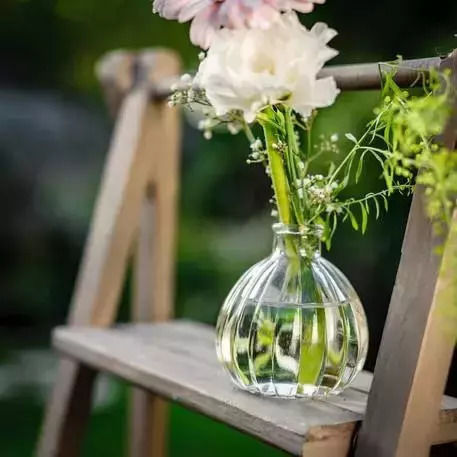 Retro Glass Vase 8.5x9.5cm Beauty Home