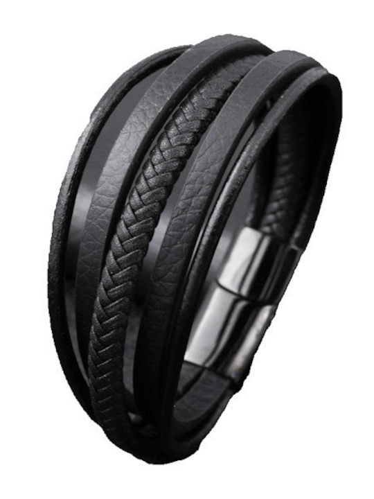 Legend Accessories Men's Leather Bracelet 21cm