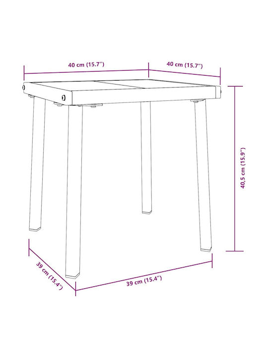 Liegestuhl Rattan Braun mit Tisch 3Stück 197x70x22cm.
