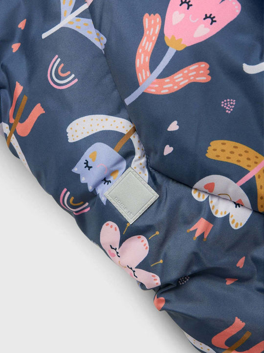 Kids Casual Long Jacket with Hood Indigo