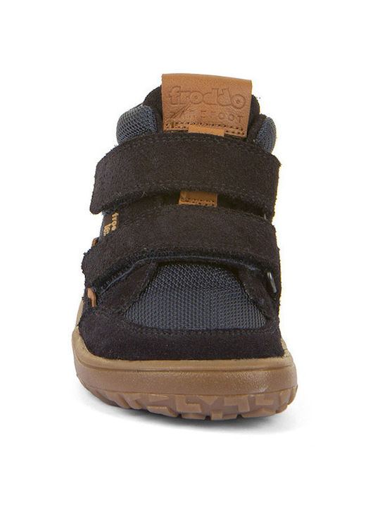 Anatomisch Lederne Kinderstiefeletten mit Klettverschluss Blau