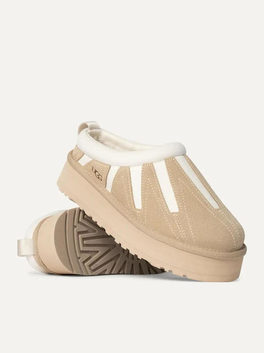 Tazz Closed Woolen Women's Slippers Beige