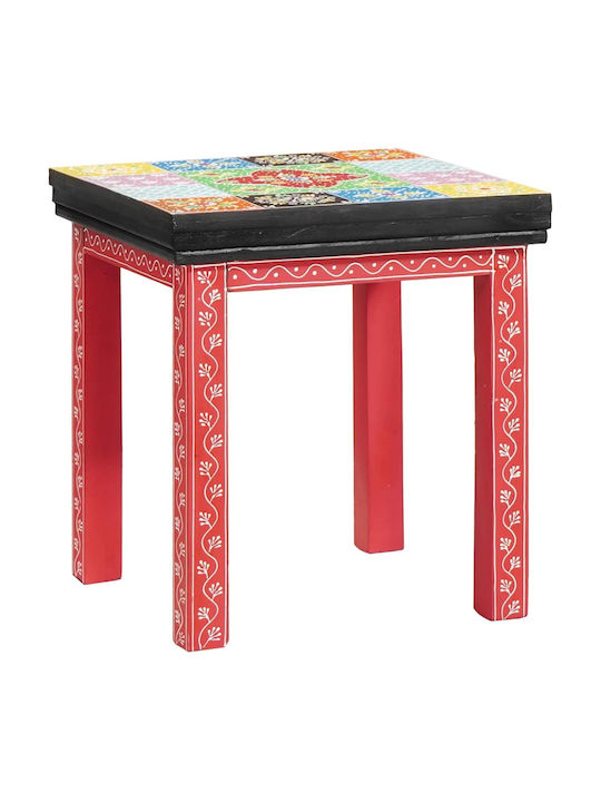 vidaXL Rectangular Solid Wood Mango Coffee Table 3 Pieces W38xD38xH41.5cm