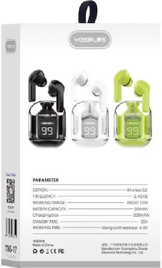 Yesplus TWS-17 In-Ear Bluetooth-Freisprecheinrichtung Kopfhörer mit Schweißresistenz und Ladeetui Grün
