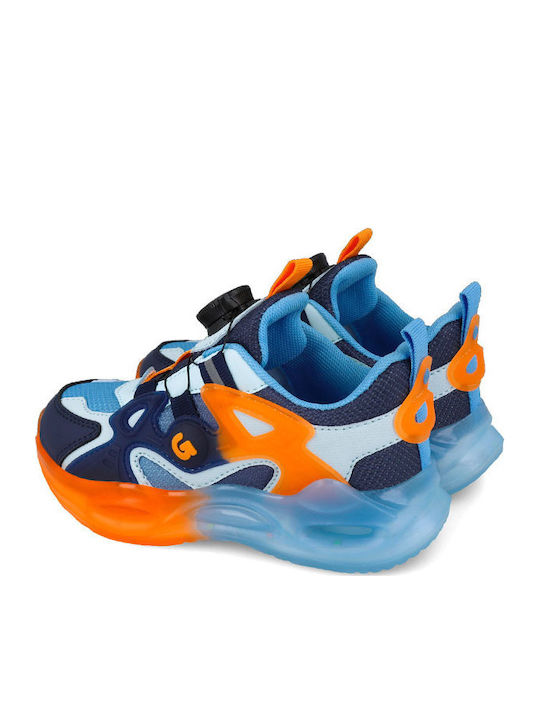 Kids Sneakers Anatomic Slip-On with Lights Blue