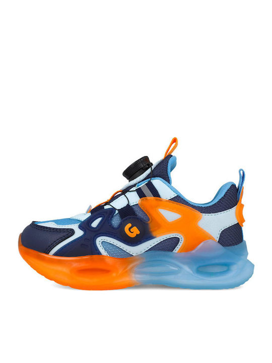 Kids Sneakers Anatomic Slip-On with Lights Blue