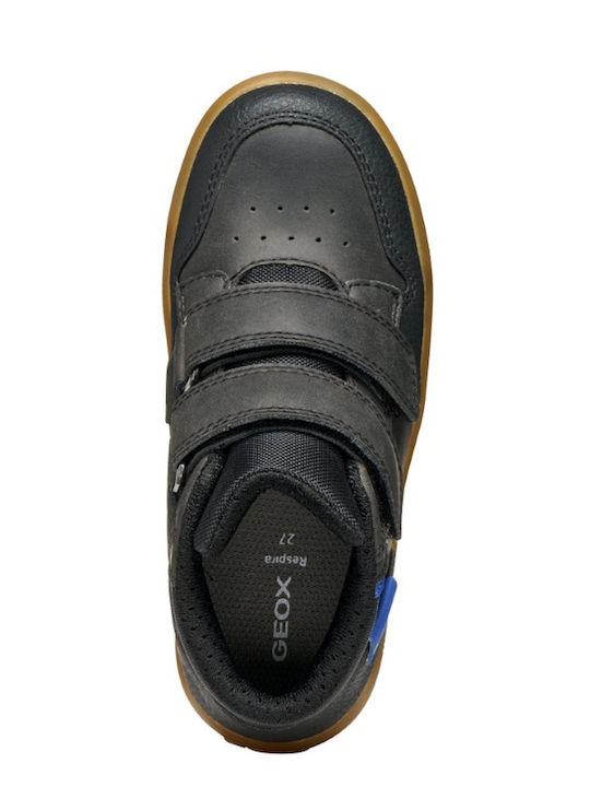 J Arzach Παιδικά Sneakers High Ανατομικά με Σκρατς Μαύρα