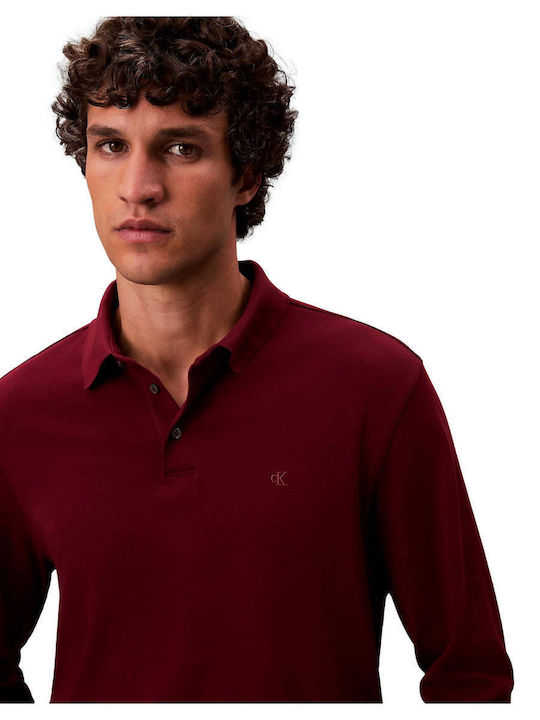 Polo Long Sleeve Blouse Burgundy