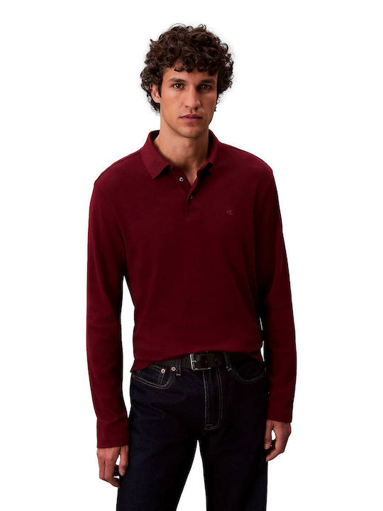 Polo Long Sleeve Blouse Burgundy