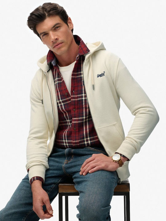 Sweatshirt with Hood Beige