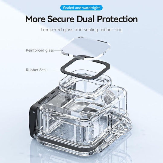 Husă Protectoare Impermeabilă Cameră Video Sport Compatibilă GoPro Hero 13 12 11 10 9 Neagră Policarbonat Transparent