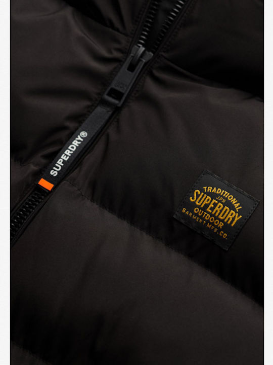 Sleeveless Winter Jacket Puffer Black