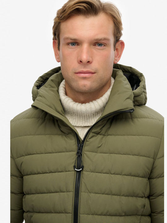 Fuji Зимно Мъжко Яке Puffer Маслинено