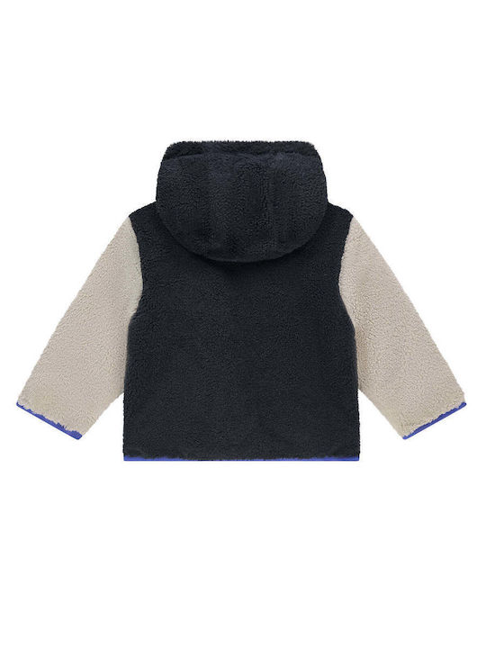 Kids Cardigan Fur with Hood Multicolored