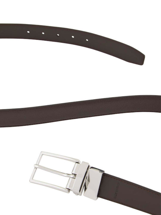 Herren Gürtel Leder Beidseitig Braun