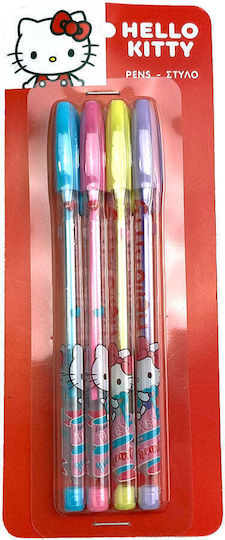 Gim Hello Kitty Sweetheart Pens Ballpoint 4 Pieces