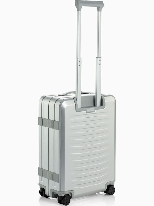 Porsche Design Roadster Cabin Travel Suitcase Aluminum Silver with 4 Wheels Height 55cm