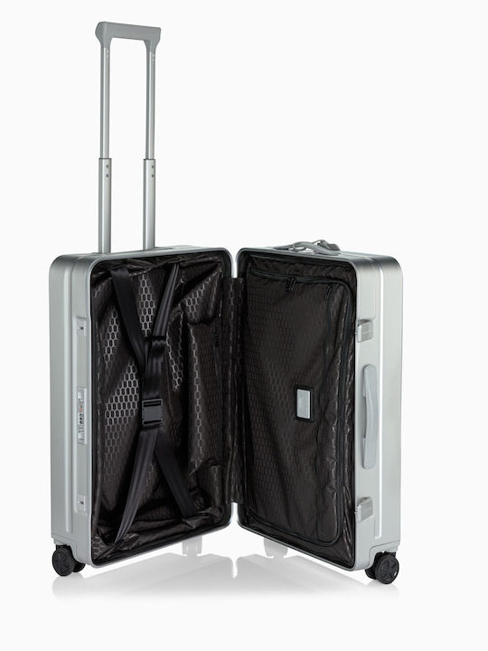 Porsche Design Roadster Μεσαία Βαλίτσα Ταξιδίου Aluminum Silver με 4 Ρόδες Ύψους 67εκ.