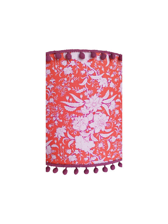 Oxygen Negative Flowers Single-Light Kids Ceiling Light Hanging with E27 Socket Red 35x20cm