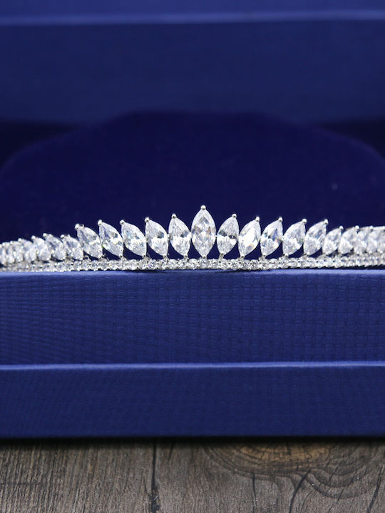 Victoria Beautiful Elegant Bridal Tiara Genuine Zircon Crystals