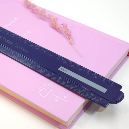 Faber Castell Ruler 30 Cm Dots Break-Resistant 172130 4005401721307 Blue Nibs