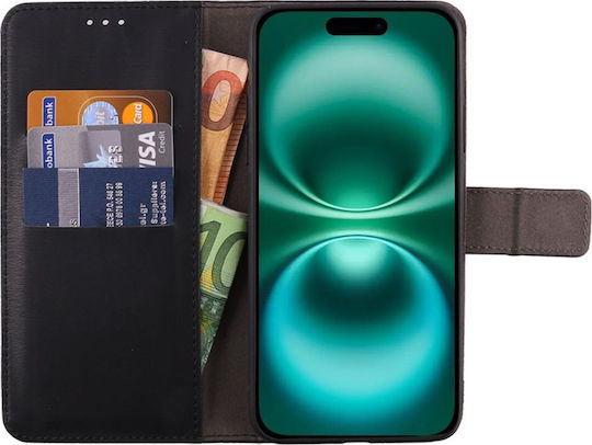 Volte-Tel Buchen Sie Synthetisches Leder / Silikon Schwarz (iPhone 17)