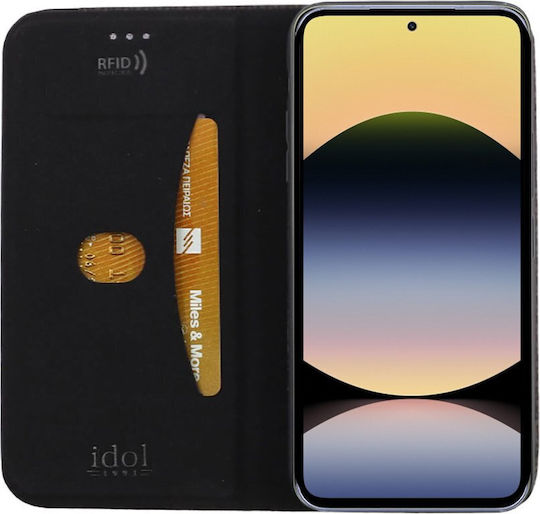 Idol 1991 Book Δερματίνης / Σιλικόνης Μαύρο (Redmi Note 14 5G)