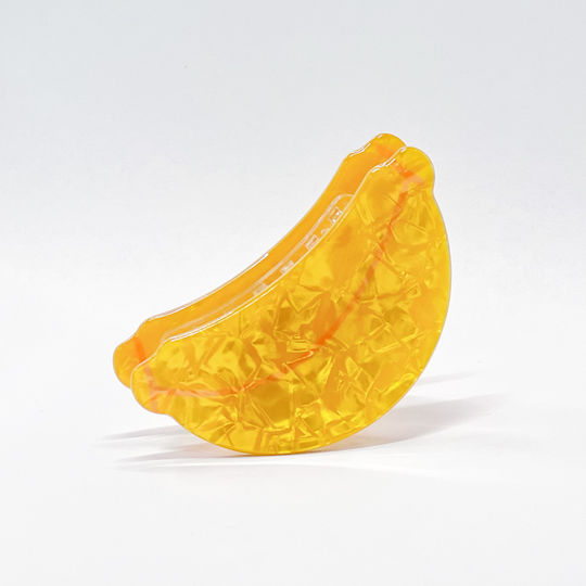 Hair Claw Banana Design Shiny Pearl