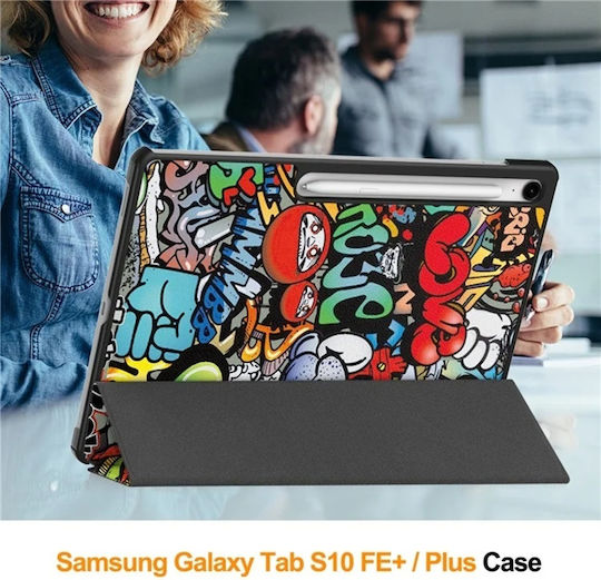 Husă Tabletă Samsung Galaxy Tab S10 FE Plus Skyddar Innovation Suport Multi-unghi Funcție Sleep Wake Foldpro Urban Vibe Set Autocolant