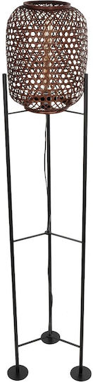 GloboStar Curacao Stehleuchte H165xB30cm. mit Fassung für Lampe E27 Schwarz