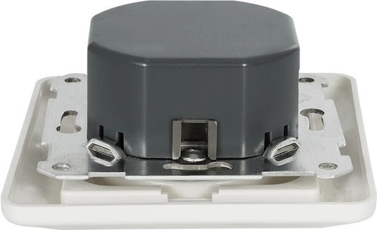 GloboStar Wall Mounted Dimmer Switch with LED Frame Rotary 400W in White Color