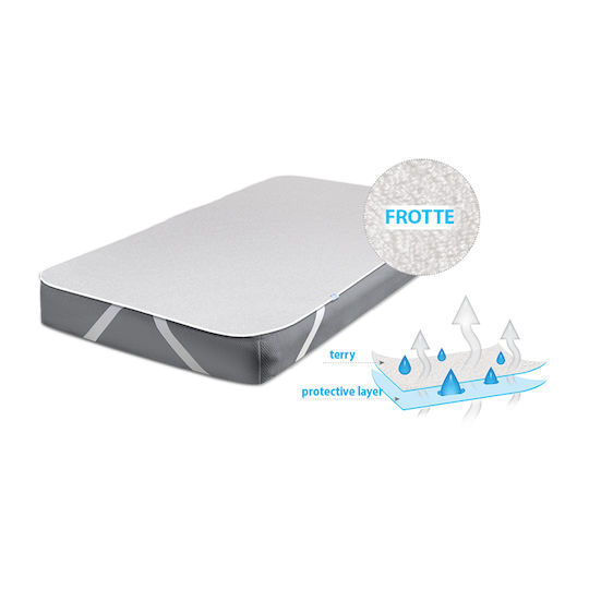 Matex Waterproof Crib Mattress Protector Terry Towel with Elastic Straps 60x120cm